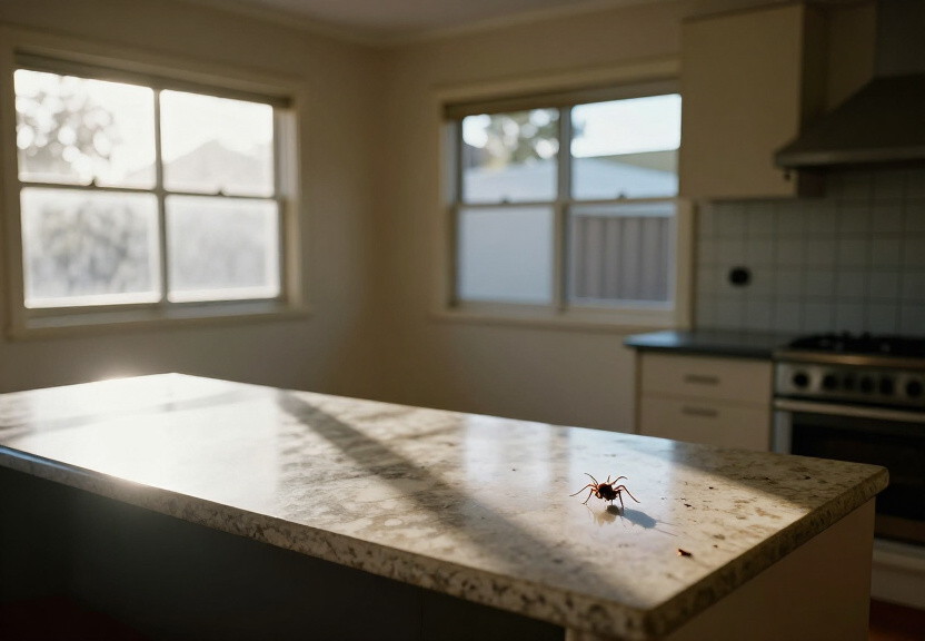 Cockroach infestation in a Woronora kitchen before treatment